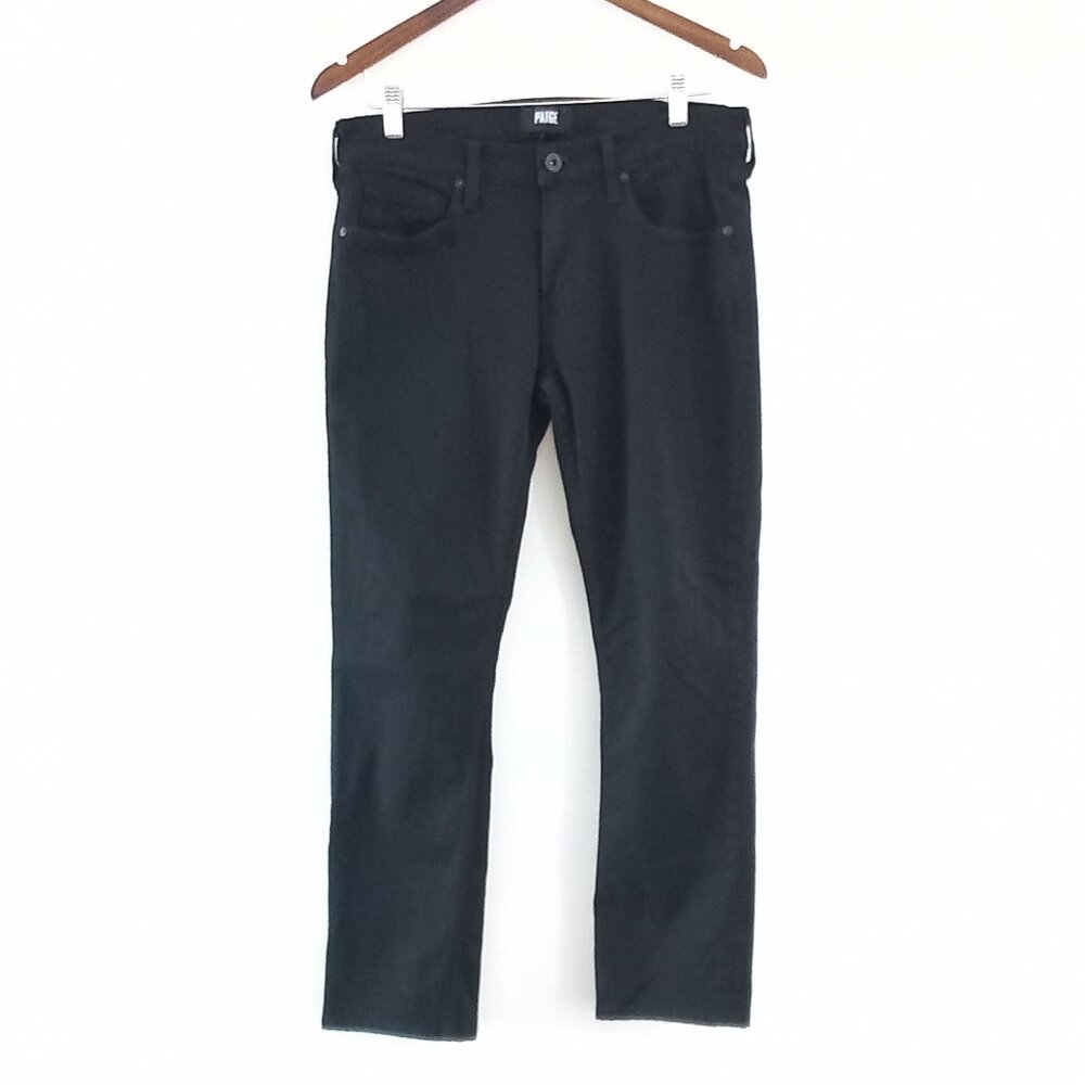 PAIGE FEDERAL waist 30 black slim straight jeans